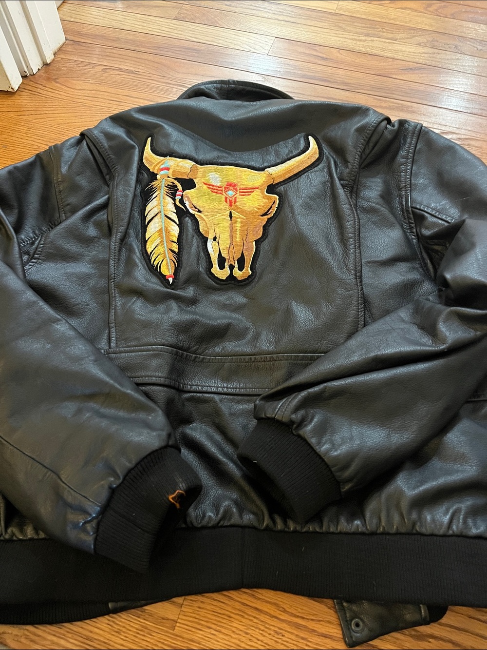 Bomber Leather Jacket Size 50/ US 3XL